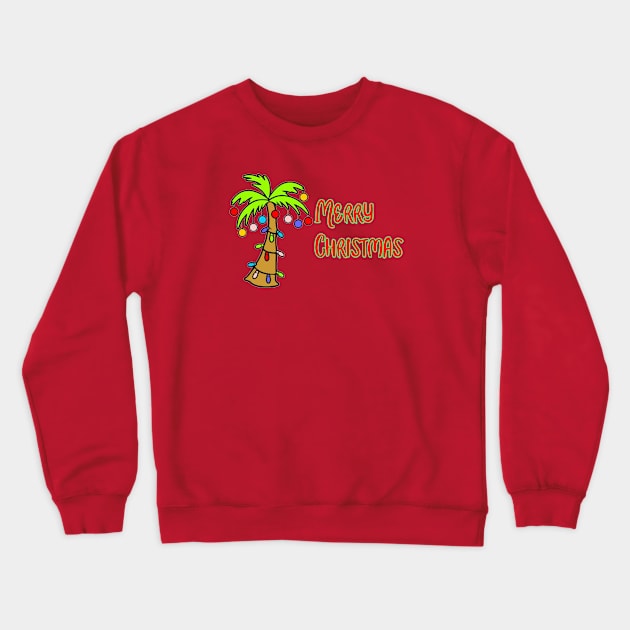 Merry Christmas Palm Crewneck Sweatshirt by Kleiertees